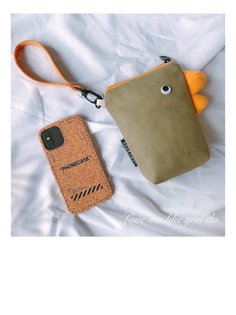 Three-Color Patchwork Women's Canvas Phone and Coin Clutch - Cute, Funny, Handheld Bag for Summer 2021