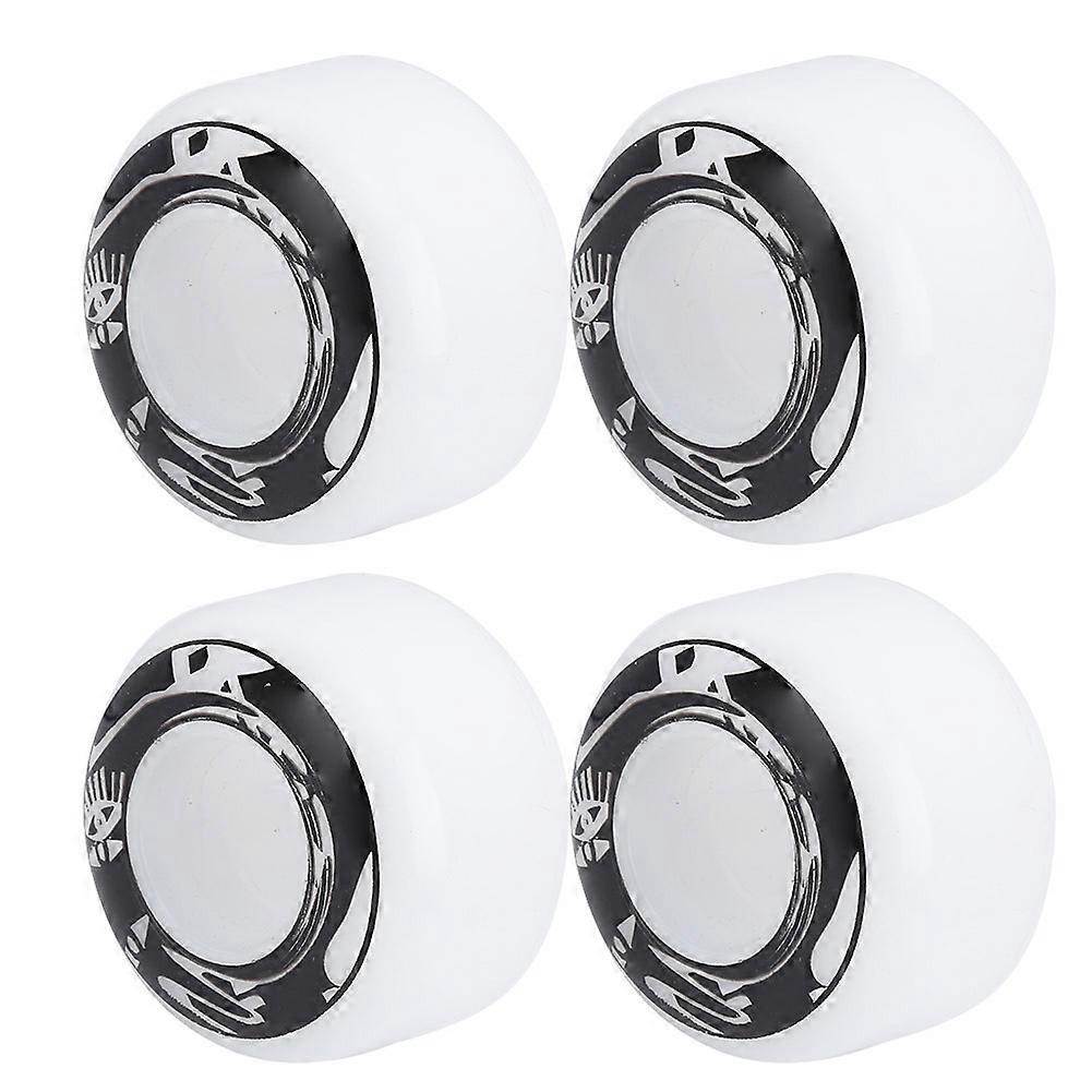 4Pcs/Set High Elasticity PU Fish Board PU Wheels Wheels Replacement Accessorieswhite with pattern