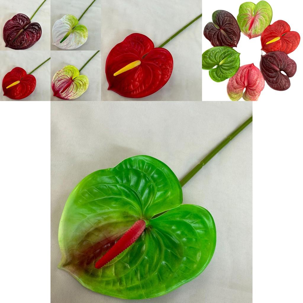 Faux Green And Pink Flower Arrangement For Living Room Wall Art