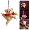 Charm Dancing Bear Plush Pendant Cartoon Bear Keychain Pendant for Bags and Car Suitable for Kids and Adult Present