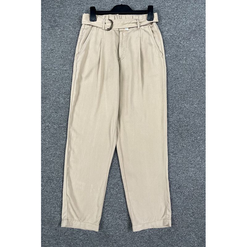 Exported To the United States, Original Tencel Lyocell Woven Comfortable Spring and Autumn Women's Wide-Leg Straight Nine-Point Casual Pants