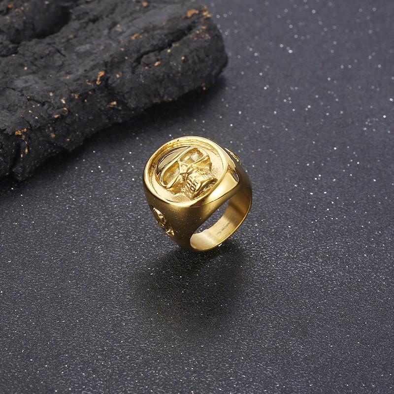 Dicke Schädel Edelstahlringe für Männer Retro Literaturring Punk Halloween Geschenk Zubehör Klobige Anillos Party Schmuck