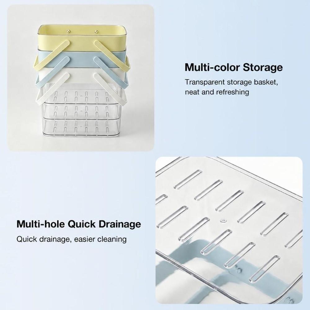 Handheld Sundries Organizer Basket Dopamine Kitchen Sink Organizer for Kitchen&Bathroom