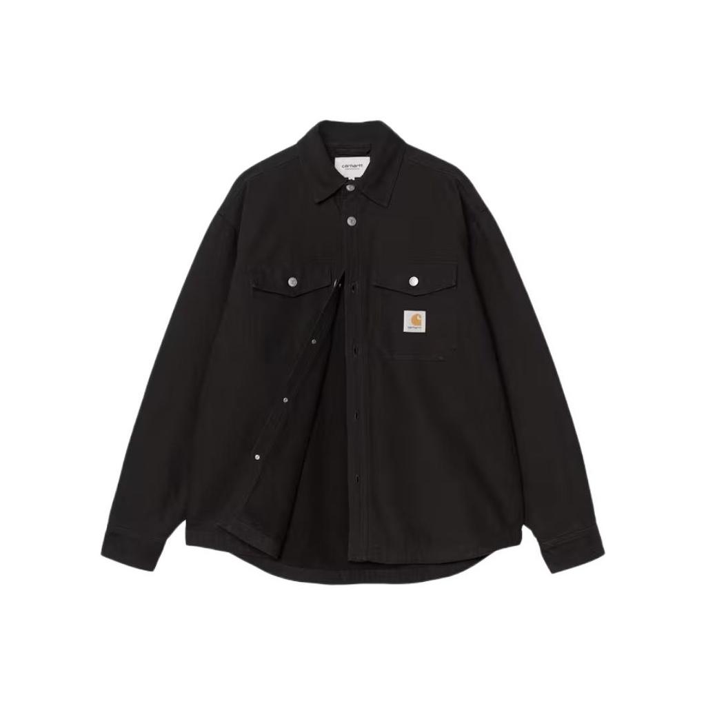 Carhartt WIP FW25 Selby Shirt Jac Square Label With Flap Double Chest Pocket Design Long Sleeve Shirt Men shirts I035305-89-XX