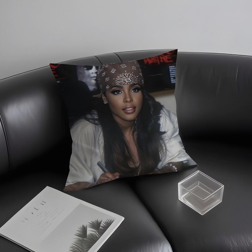 A-Aaliyah Singer Cushion Cover Pillowcase Ultra Soft Skin Friendly Fabric Cloud Like Comfort & Concealed Zipper