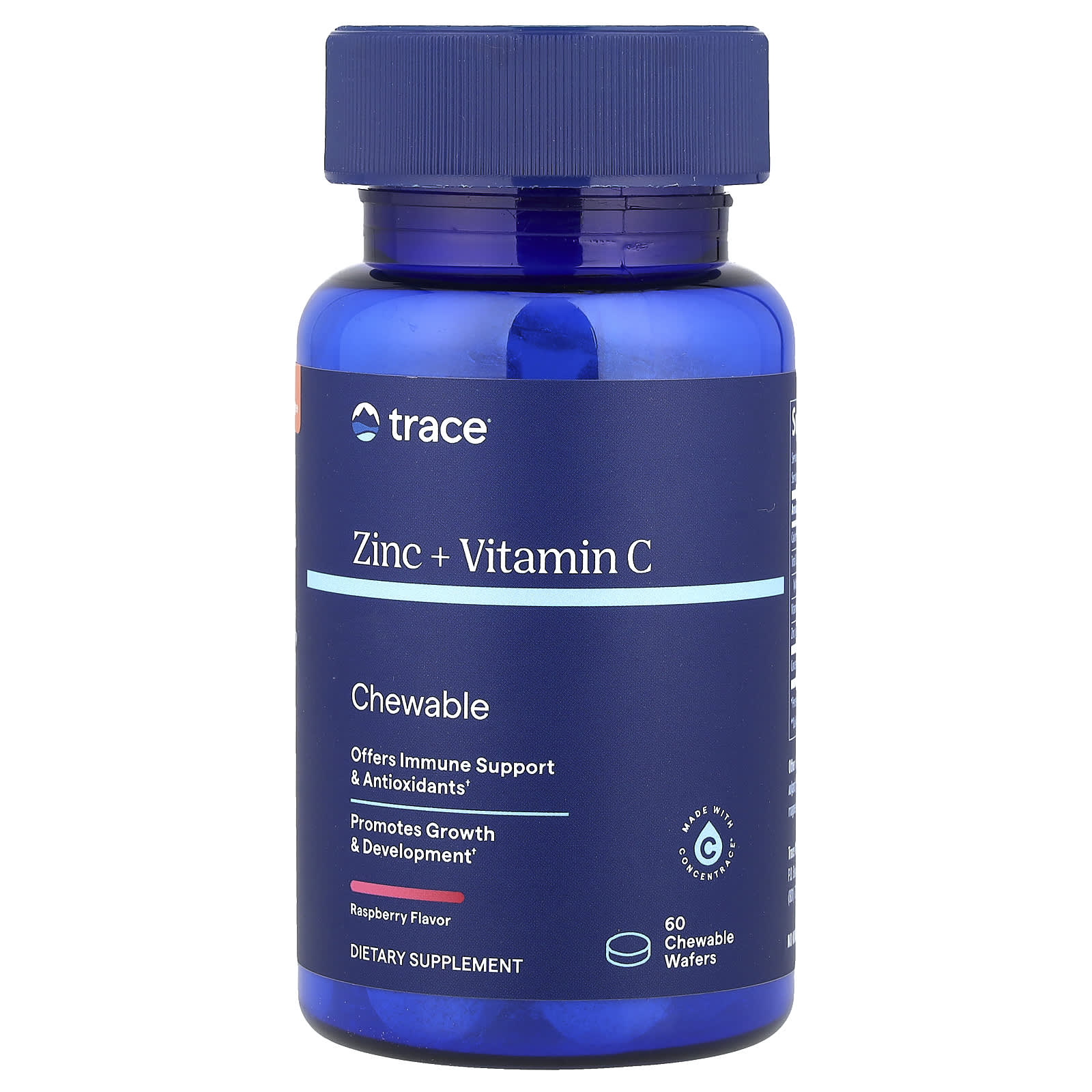 

Zinc + Vitamin C Chewables, Raspberry, 60 Chewable Wafers