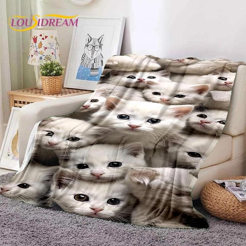 Persian Cat,Cute Calico Cat,Ragdoll Cartoon Soft Flannel Blanket for Beds Bedroom Sofa Picnic,Throw Blanket for Outdoors Leisure