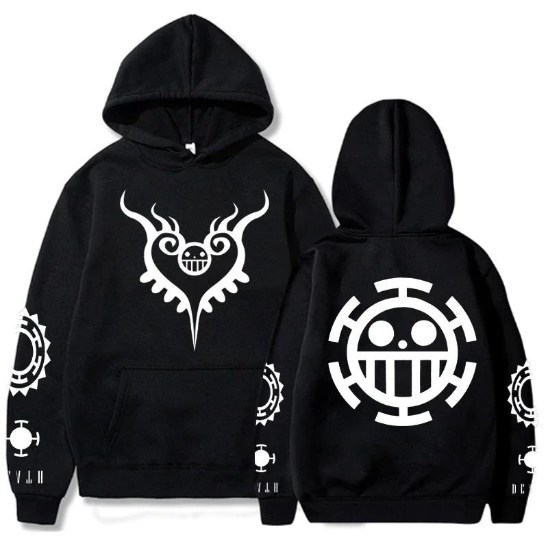 Japanese Anime One Piece Luffy Roronoa Zoro Sanji Harajuku Hoodies Men's Women's Casual Fashion Unisex Hoody Sweatshirt Male Top