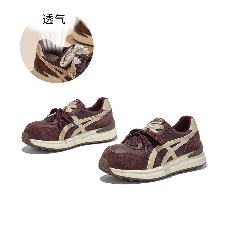 Kapibara toe cap leather training shoes 2025 autumn platform commuting versatile women's shoes casual sports Forrest Gump shoes