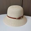 Vacation Wind Belt Buckle Small Edge Beach Hat Ladies Casual Sun Hat British Fashion UV Protection Straw Hat