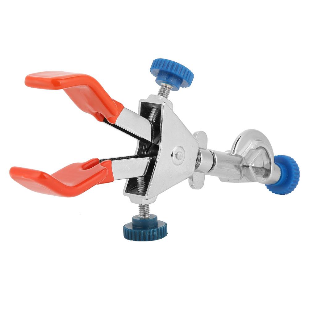 Lab Instrument Double Regulator Chemical Flask Clamp Steel Retort Stand Condenser Holder(big)