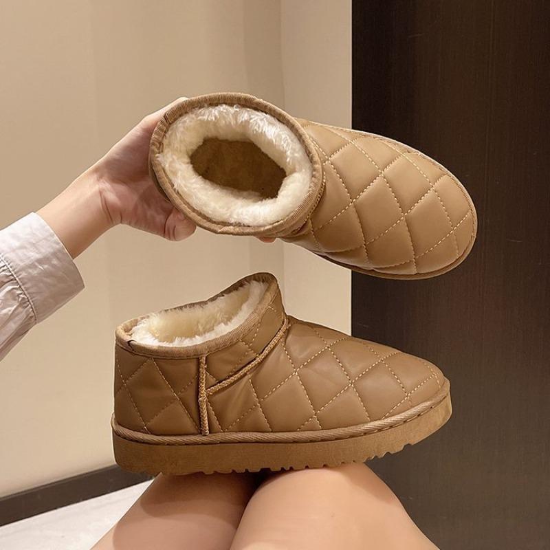 Snow Boots Women's Winter Women's Shoes New Velvet Thickened Warm Cotton Shoes Women Wear Waterproof and Non-slip Short Boots