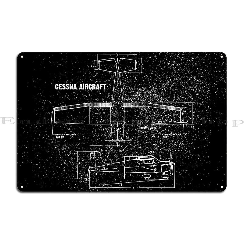 Металлическая табличка Cessna 172 Skyhawk, Декор, Клуб, Бар, Винтажный Кинотеатр, Гостиная, Самолет Cessna 172, Жестяная табличка, Постер 20x30cm