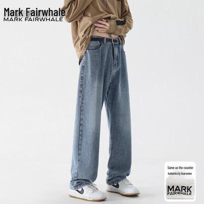 Mark Fairwhale Men's American Style Loose Straight Jeans