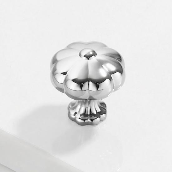 Door Knobs Polished Chrome Finish Zinc Alloy Interior Door Handle Decorative Non-Latching Drawers Cabinets Handle