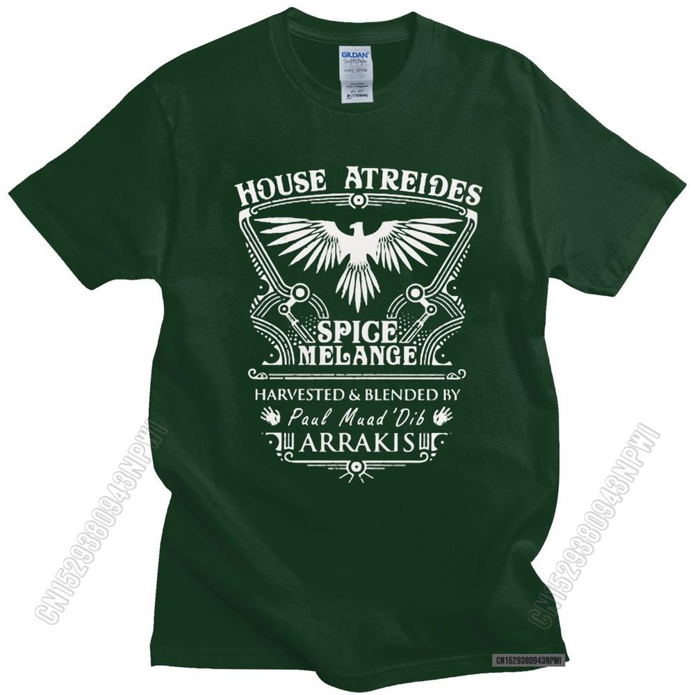 

Trendy House Atreides Dune Arrakis T Shirt Men Short Sleeves 100% Cotton T-Shirt Leisure Science Fiction Film Tshirt Uniform Top L