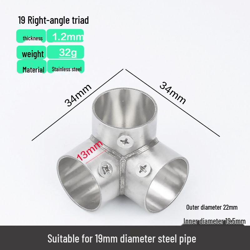 Stainless Steel Right Angle Elbow Union Tee Four-Way Pipe Fitting Combo