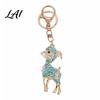 Metal Bag Charm Bling Rhinestone Lamb Keychain for Backpack Goat Car Key Zinc Alloy Holder Ring Sheep Pendant Backpacks and Handbags Animal Backpack