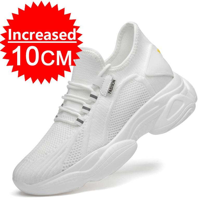 Fashion New Summer Men Sneakers 8CM Elevator Shoes Hidden Height Increasing Shoes For Men 10CM Casual Sport Breathable Heightening Shoes