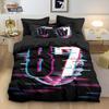 Fun Whimsical Number 67 Digital Printed 3PC Duvet Cover with Pillowcases Novelty Queen King Size Comforter Unique Bedroom Decor