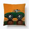45x45cm Linen Pillow Decorative Linen Cushion Cover Cartoon Vintage Car Pillow Case