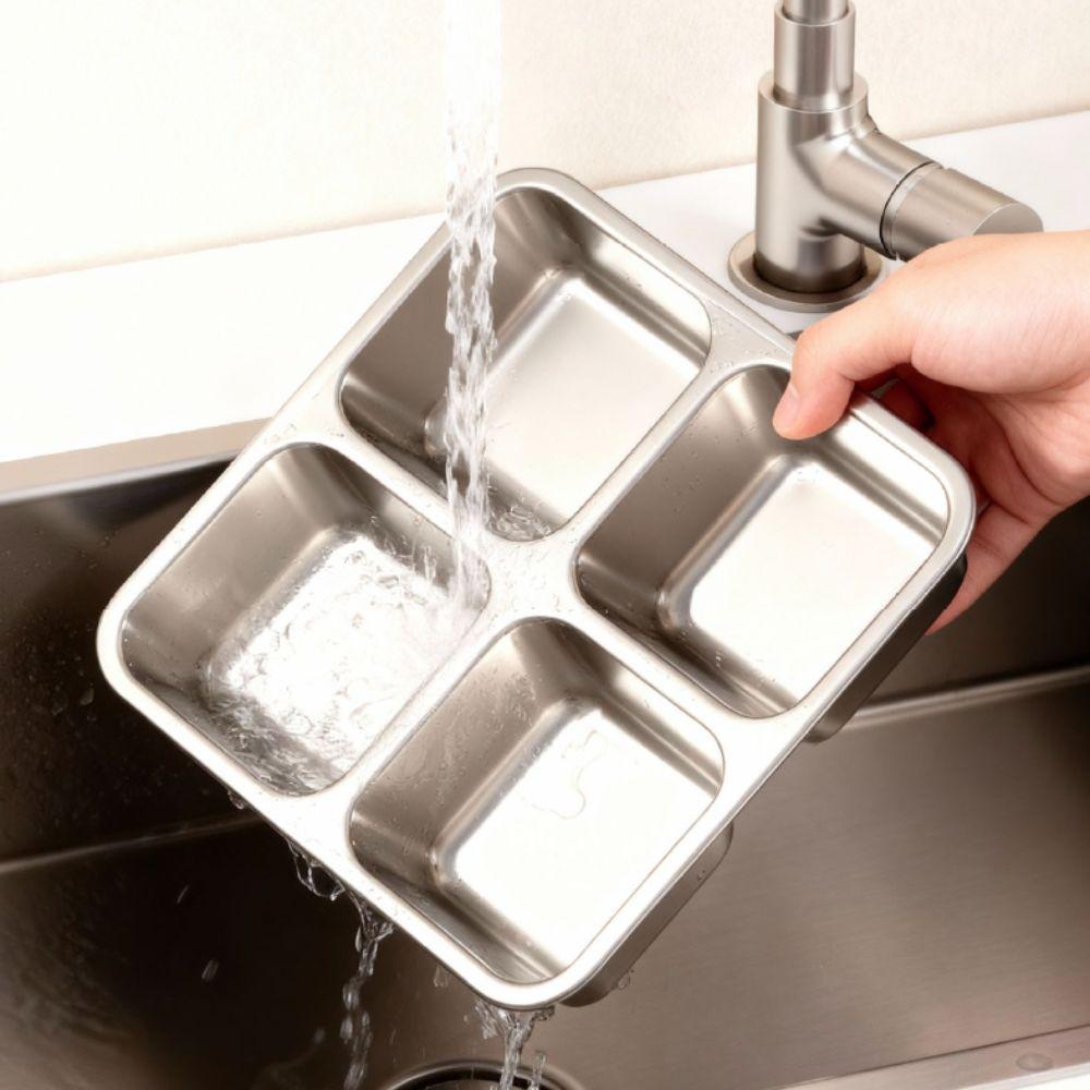 Leak-Proof 4 Grid Lunch Box Square Ice Cube Tray Easy To Clean Snack Box  Kindergarten