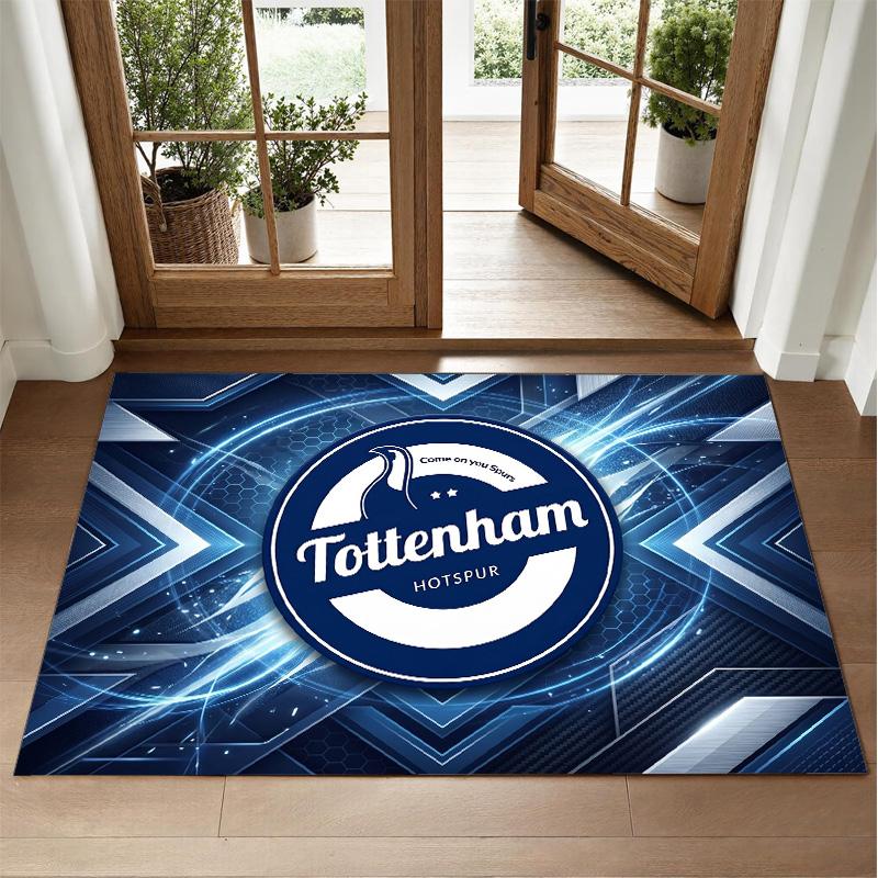 Tottenham Hotspur Design Crystal Velvet Rug Soft Decorative Mat for Bedroom Entrance