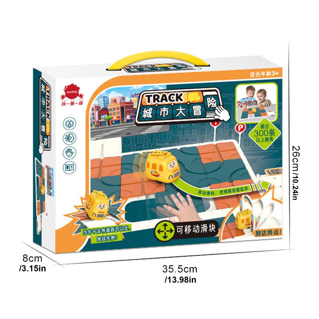 STEM Board Games Logic Road Builder Games Brain Puzzles Maze Games for Boys Girls Ages 3-10 Birthday Gifts
