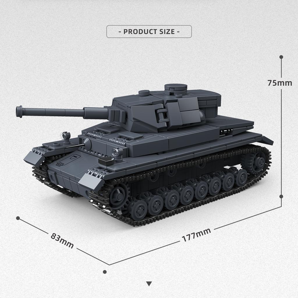 Number 4 Tank PANZER IV TANKS Building Blocks Educational Toy Gift 3rd Party 300036