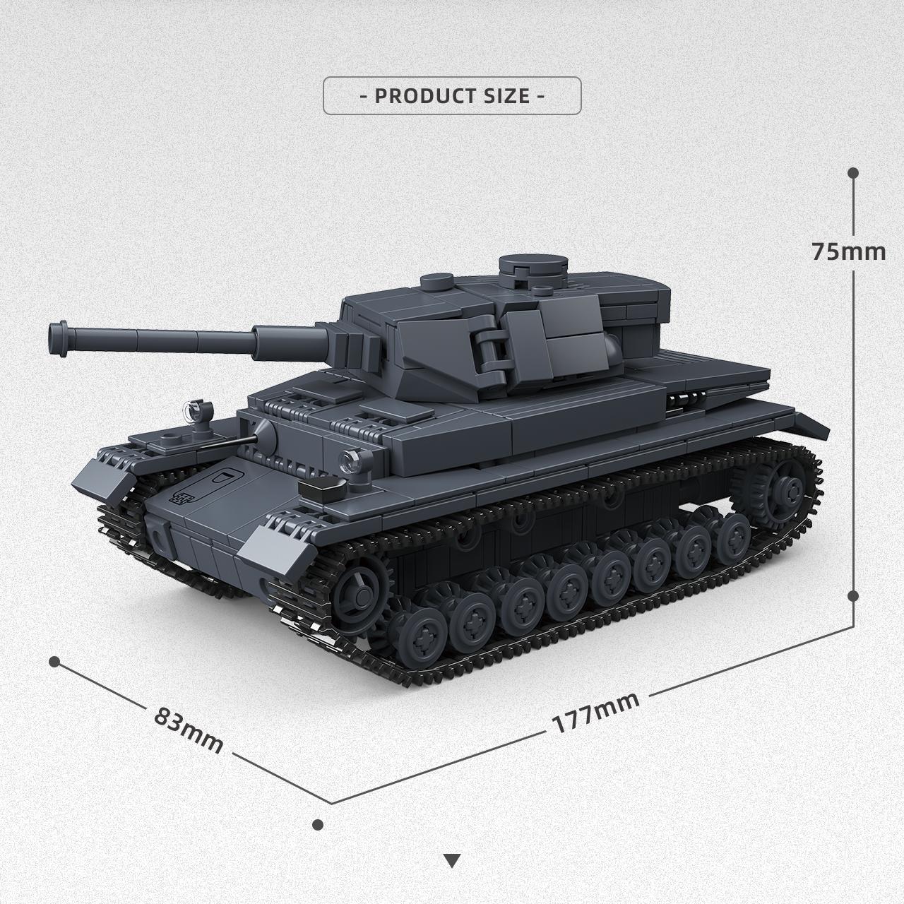 Танк №4 PANZER IV ТАНКИ Строительные Блоки Образовательная Игрушка Подарок Сторонний 300036