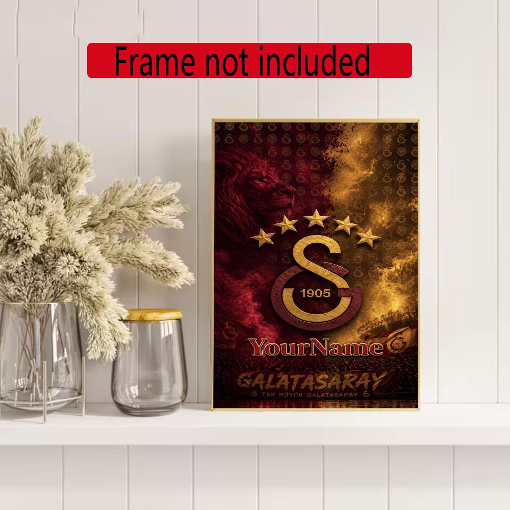 Galatasaray Customize Your Name Diamond Painting Round Diamond Diy Frameless Holiday Artwork Suitable For Home Office Wall Decoration