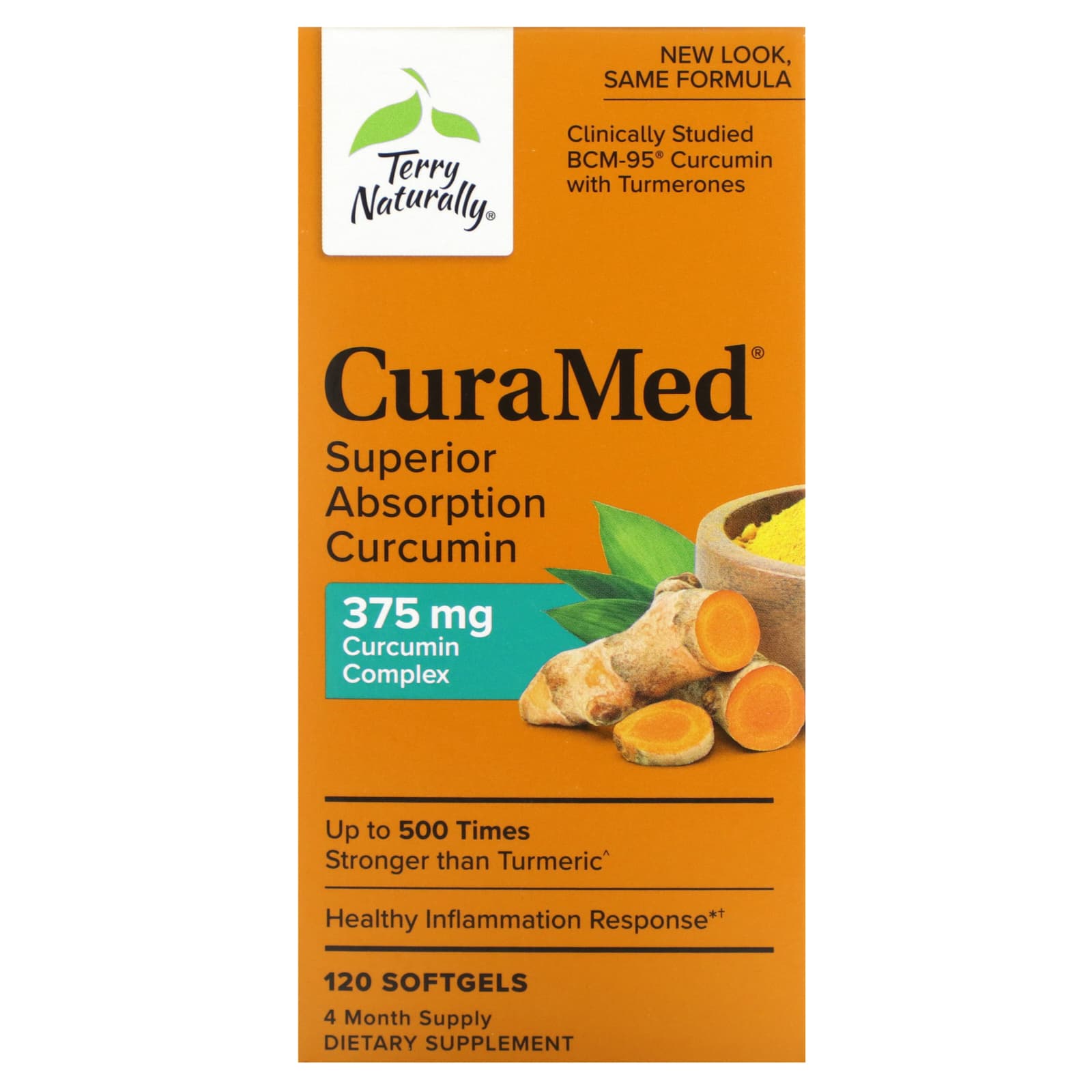

Curamed, Curcumin with Enhanced Absorption, 375Mg, 120 Softgels