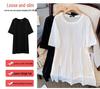 Plus Size Women's Summer T-Shirt Dress 2024 - Short Sleeve, Loose Fit, Mid-Length