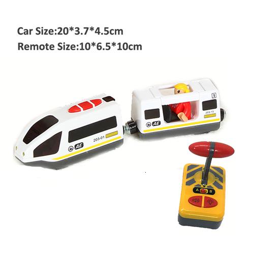 Wooden Tracks Magnetic Rail Car Toys for Children Electric Rc Cars with Light and Sound Magnetic Train Toys for Children Gift