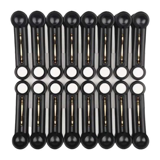 Plastic Drying Clamps 16PCS Clothes Pins, Compact Non-Slip No-Trace Laundry Clips, Spring Strong Grip Fabric Holders Loaded Clips for Socks Towels And