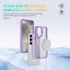 For Samsung Galaxy S25 Case Lens Frame Kickstand TPU+Acrylic Protective Phone Cover