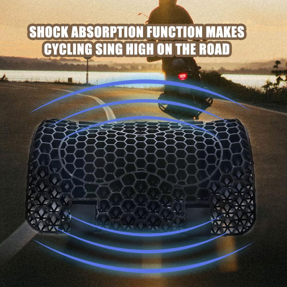 

Gel Honeycomb Motorcycle Cushion Pad Universal Comfort Seat Relief Cover Electric Absorbing Vehicle Pressure Damping Breath L2W5
