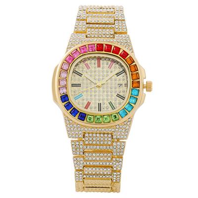 Color Diamond Calendar Full Diamond Women's Watch Women's Watch Diamond Inlaid Watch Women's