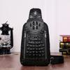 New Crocodile Patterned Men's Chest Bag Korean Version Casual Single Shoulder Diagonal Cross Genuine Leather
