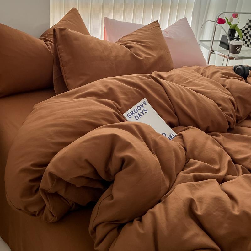 Cozy Bedding Set 3Pcs,1 Duvet Cover with Zipper Closure,2 Pillowcases,Solid Color,Super Soft, Machine Washable, Colorfast