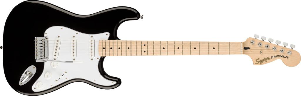 Squier by Fender Affinity Series™ Stratocaster® Electric Guitar, Maple Fingerboard, White Pickguard, Black Soft Case