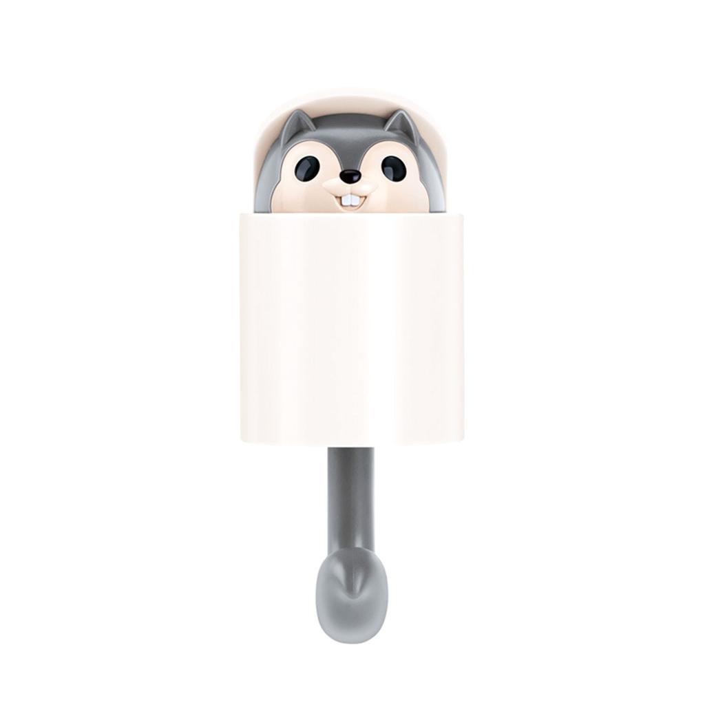 Squirrel-type Sticky Wall Hook Pop-up Smiling Squirrel Wall Keychain Creative Hook With Strong Adhesive Wall Hook For Home