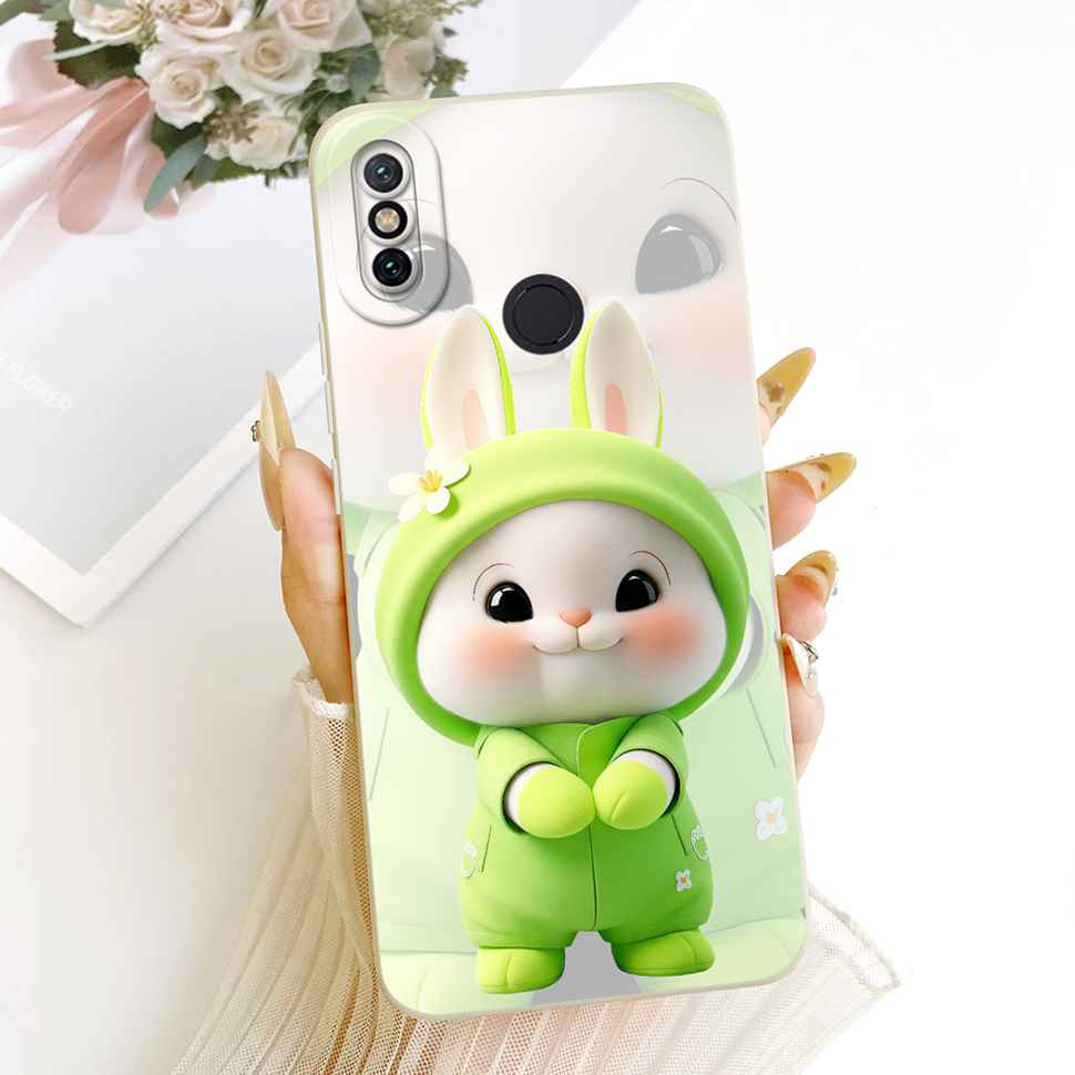 For Xiaomi Mi A2 Case Cute Cartoon Cat Flower Silicone Back Cover For Xiaomi Mi a2 MI 6X M1804D2SG M1804D2SI Phone Shell Bumper