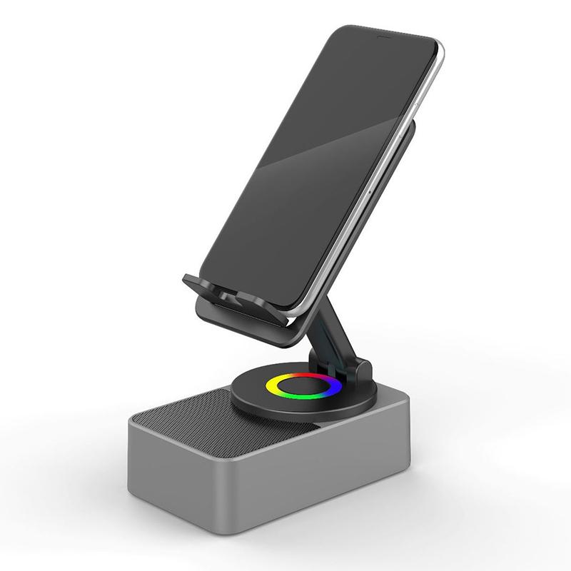 Universal Wireless Speaker Phone Holder For Iphone For Samsung Huawei Xiaomi Foldable Tablet Stand Bracket For Video Tv Movie
