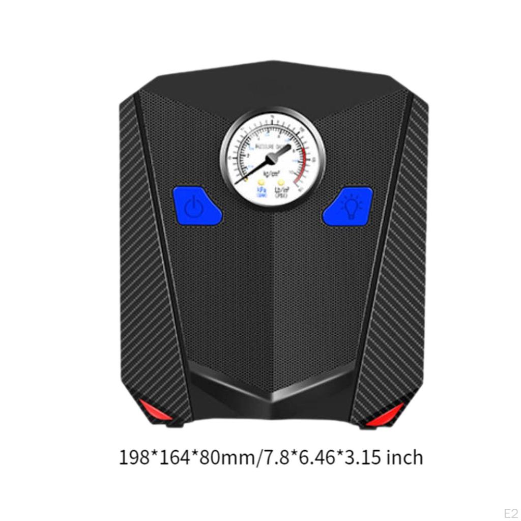 Car Air Compressor Portable Tire Inflator 12V with Light Pump for Bed Electric Scooters