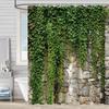 Shower Curtain Waterproof And Mildew-Proof 3D Digital Printing Plant Stone Printing Shower Bathroom Partition