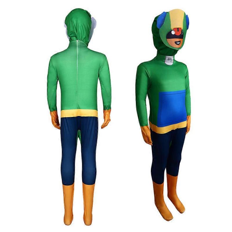 Halloween Brawl Stars Cosplay Costume Jumpsuit Game Character Roleplay Suit Spike Leon Crow Kids Adult