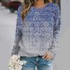 Autumn and Winter New Fashion Round Neck Long Sleeve Printed Elegant Casual Loose Hoodie