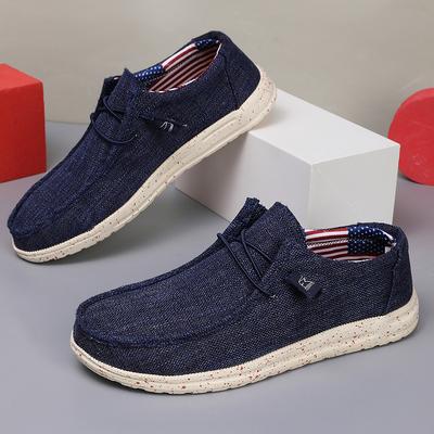 Herren Freizeit Canvas Schuhe Herren Loafer Atmungsaktive Slip-on Flats Herren Vulkanisierte Schuhe Fahrerschuhe Übergröße 47 Laufschuhe
