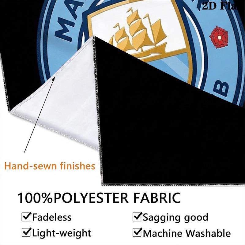 Manchester City Fc Badge Logo Tapestry Wallmounted Fashion Print Background Cloth Background Wall Hanging Cloth Soft
